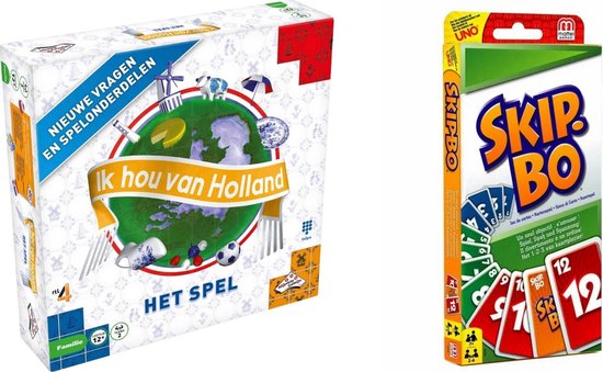 Hasbro Spellenbundel - Bordspellen - 2 Stuks - Ik Hou Van Holland & Skip-bo