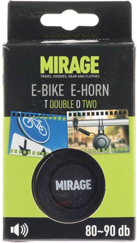 Mirage Fietshoorn T-002 80/90db 6,5 Cm Abs/pc 2-delig - Zwart