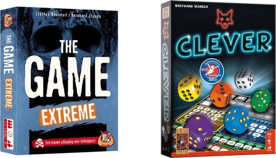 999Games Spellenbundel - Kaartspel - 2 Stuks - The Game Extreme & Clever