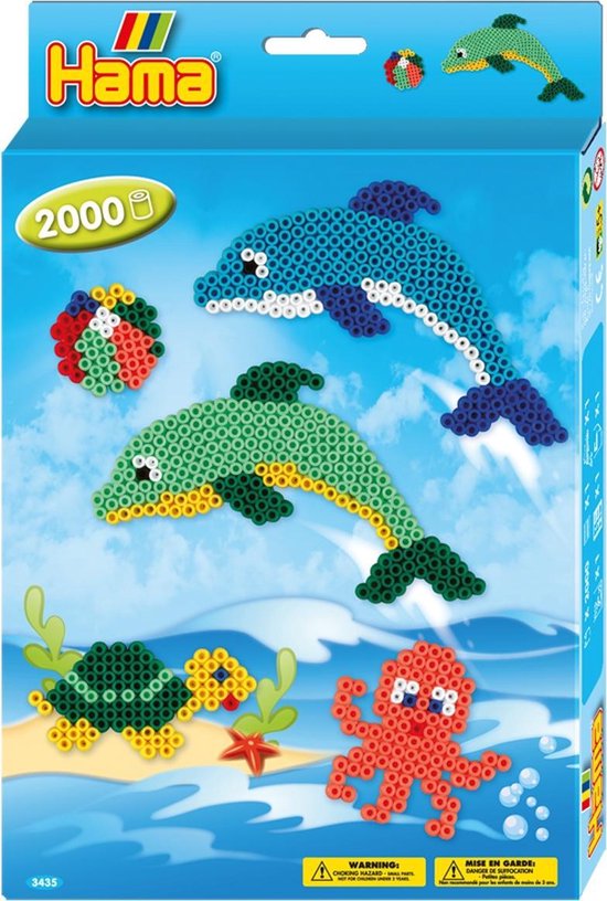 Hama Zeedieren - 2000-delig - Blauw