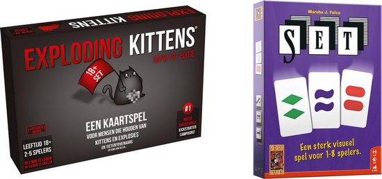 999Games Spellenbundel - Kaartspel - 2 Stuks - Exploding Kittens Nsfw (18+) & Set!