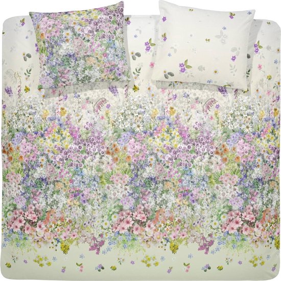 Cinderella Tainy Dekbedovertrek - 2-persoons (200x200/220 Cm + 2 Slopen) - Katoen - Creme - Groen