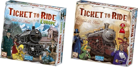 Days of Wonder Ticket To Ride Spellenbundel - Bordspel - 2 Stuks - Basisspellen - Usa & Europa