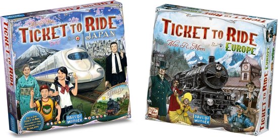 Days of Wonder Ticket To Ride Spellenbundel - Bordspel -2 Stuks- Europa (Basisspel) & Uitbreiding Japan & Italië