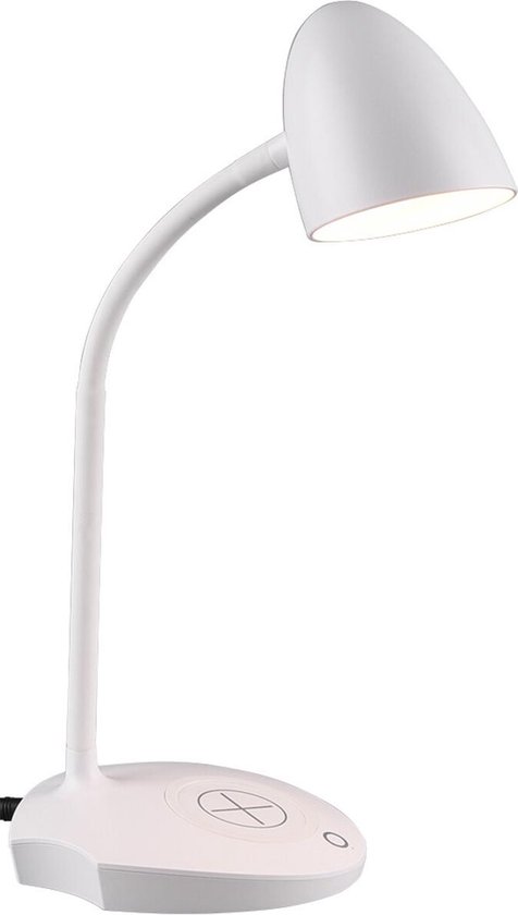 BES LED Led Tafellamp - Tafelverlichting - Trion Lida - 4w - Warm 3000k - Rond - Mat - Kunststof - Wit