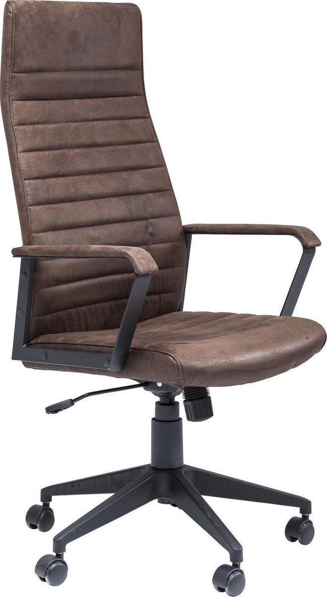 Kare Design Labora High Bureaustoel - Hoge Rugleuning - Vintage Kunstleer - Bruin