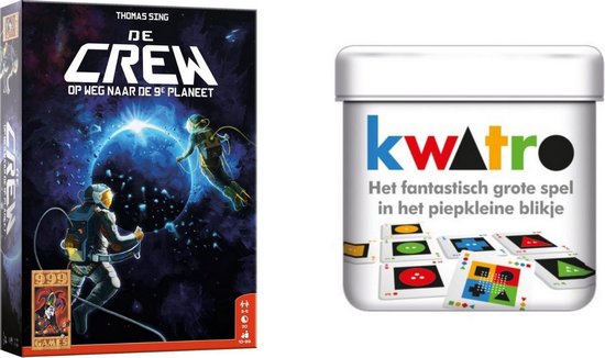 999Games Spellenbundel - Kaartspellen - 2 Stuks - De Crew & Kwatro