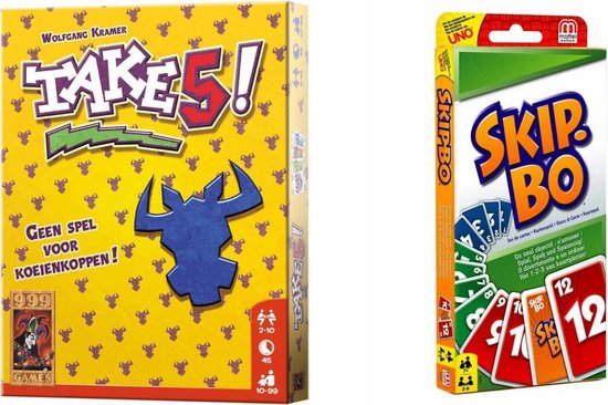 999Games Spellenbundel - Kaartspellen - 2 Stuks - Take 5! & Skip-bo