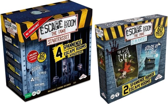 Identity Games Spellenbundel - Escape Room - 2 Stuks - The Game Basisspel & Uitbreiding 2 Player: Horror