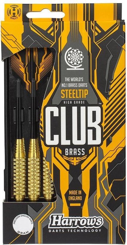 2x Set Van 3 Dartpijlen Club Brass 19 Grams - Darten/darts Sport Artikelen Pijltjes Messing - Kinderen/volwassenen