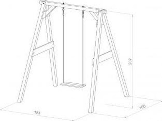 axi Houten Schommel - - Bruin