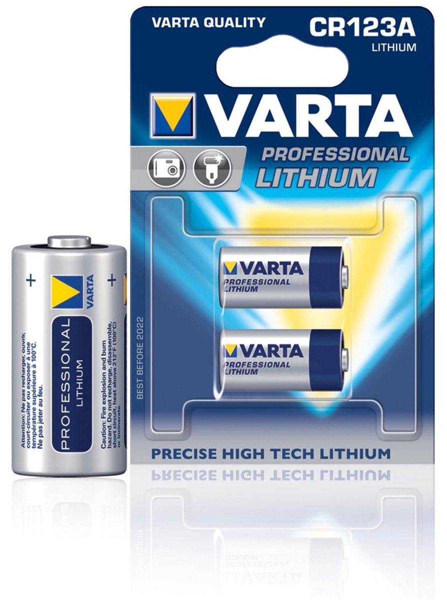 Varta Cr123a Fotobatterij 3 V 1600 Mah 2 Stuks