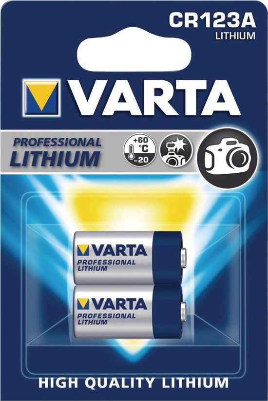 Varta Cr123a Fotobatterij 3 V 1600 Mah 2 Stuks