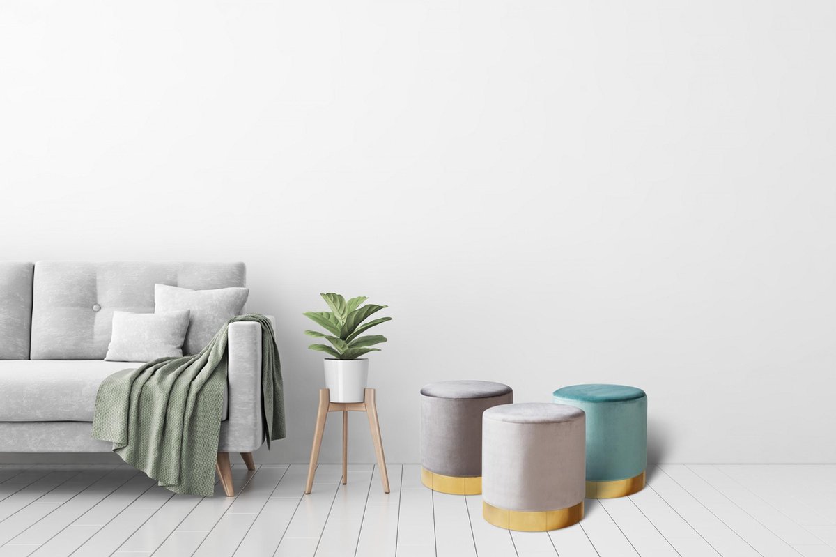Lifa Living Beau Poef - Groen