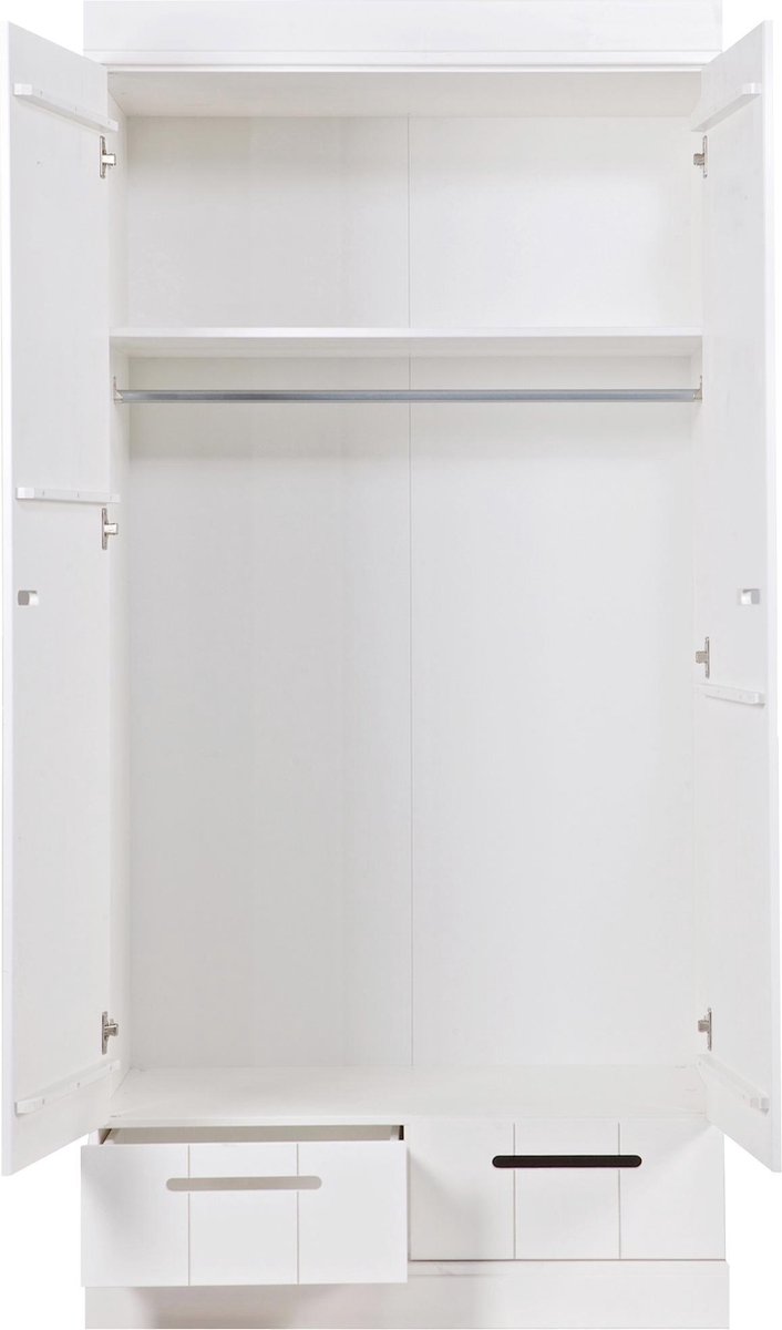 Woood Connect Kast 2-deurs met lades - Wit