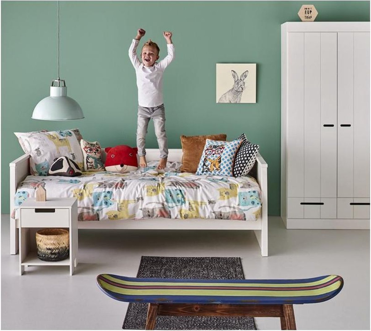 Woood Connect Kast 2-deurs met lades - Wit