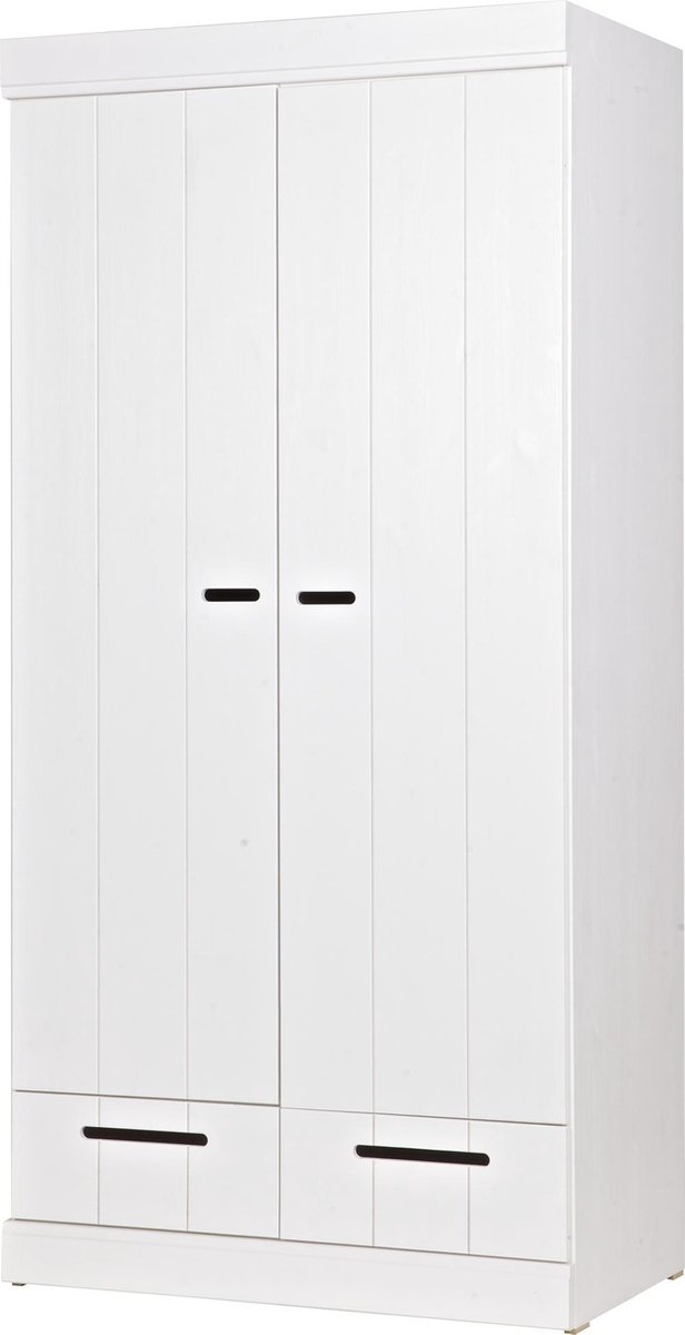 Woood Connect Kast 2-deurs met lades - Wit