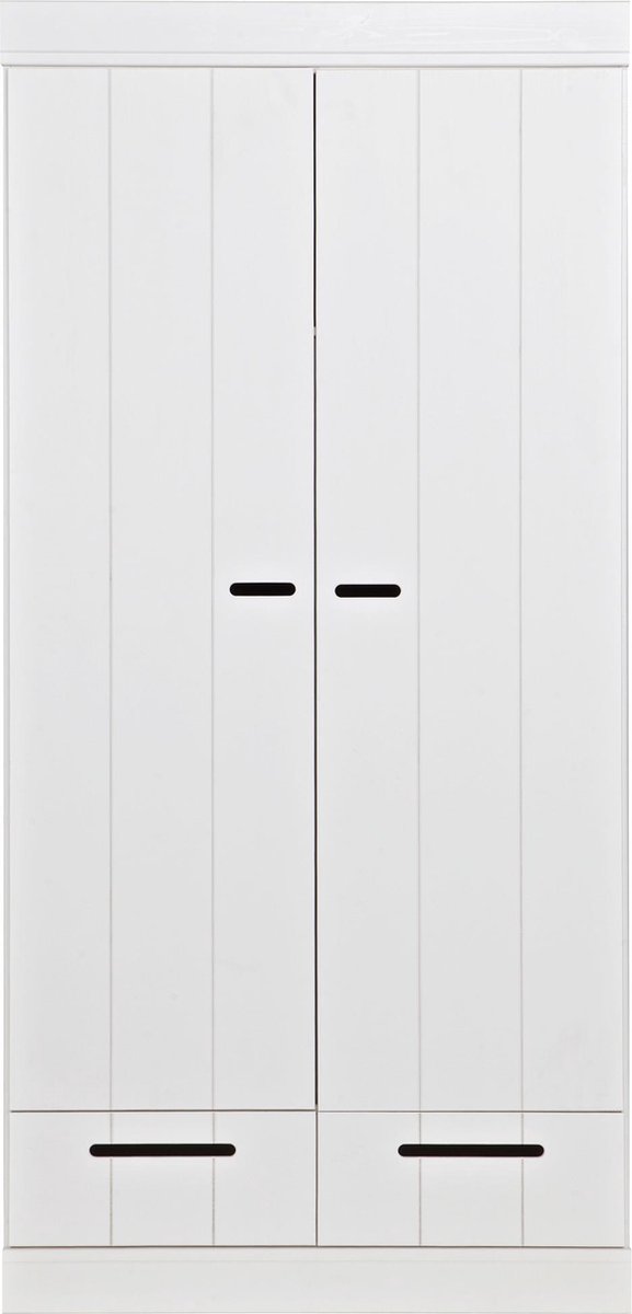 Woood Connect Kast 2-deurs met lades - Wit