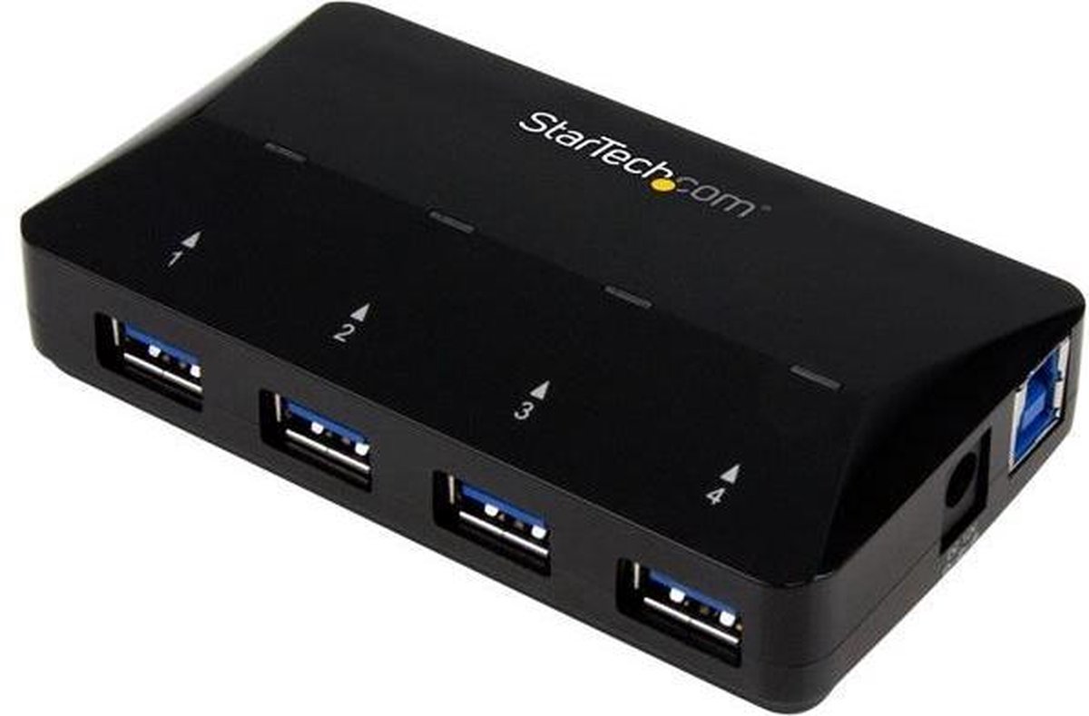 Startech 4-Port USB 3.0 Hub plus 2.4A Charge Port - Zwart