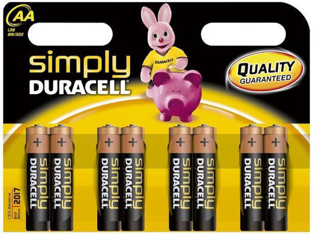 Duracell AA Simply Power - 8 Pack