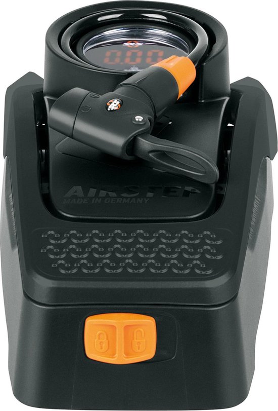 SKS voetpomp Airstep Digi manometer 7 bar aluminium - Zwart