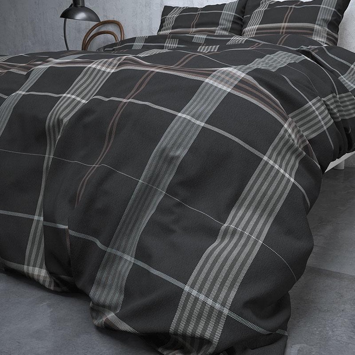 Dreamhouse Wayne - Verwarmend Flanel - Taupe Lits-jumeaux (240 x 200/220 cm + 2 kussenslopen) Dekbedovertrek