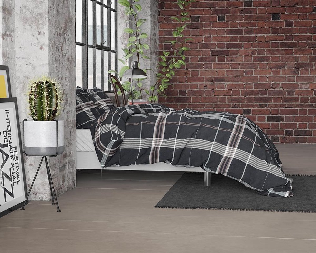 Dreamhouse Wayne - Verwarmend Flanel - Taupe Lits-jumeaux (240 x 200/220 cm + 2 kussenslopen) Dekbedovertrek