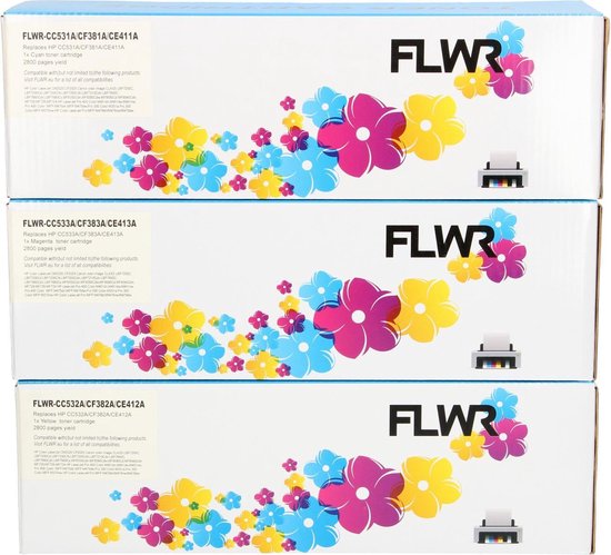 HP FLWR - Toner / 305A / 3-pack kleur - Geschikt voor