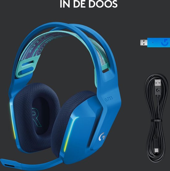 Logitech 733 LIGHTSPEED Wireless Gaming Headset - Blauw