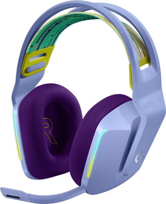 Logitech 733 LIGHTSPEED Wireless Gaming Headset - Púrpura