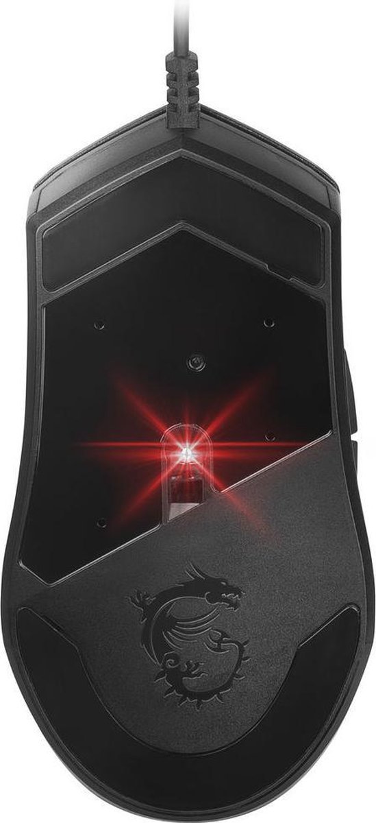 MSI Clutch GM30 muis USB Type-A Optisch 6200 DPI Rechtshandig - Zwart