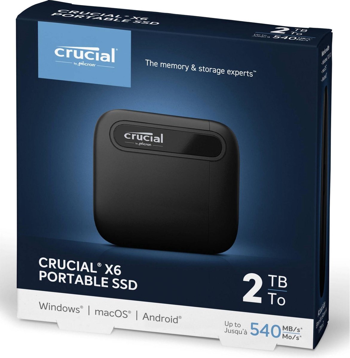 Crucial portable SSD X6 2TB USB 3.1 Gen 2 Typ-C (10 GB/s)