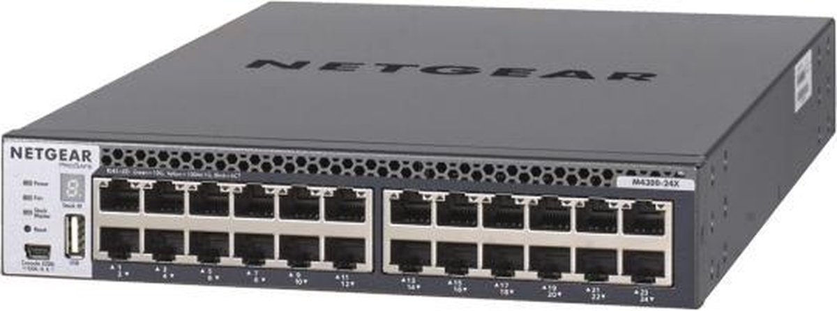 Netgear M4300-24X Managed L3 10G Ethernet (100/1000/10000) 1U - Zwart