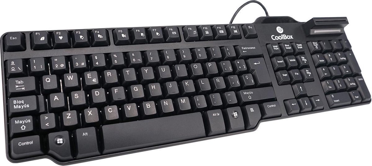 coolbox COO-TEC02DNI toetsenbord USB QWERTY Spaans - Negro