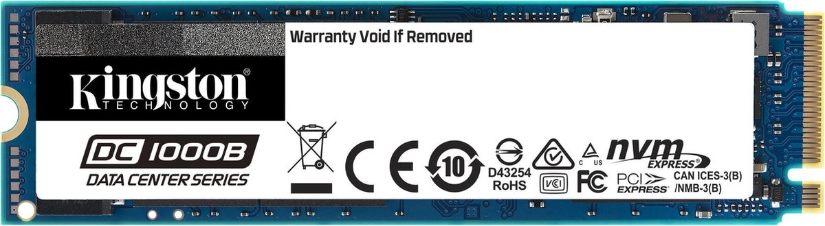 Kingston Technology DC1000B M.2 480 GB PCI Express 3.0 3D TLC NAND NVMe