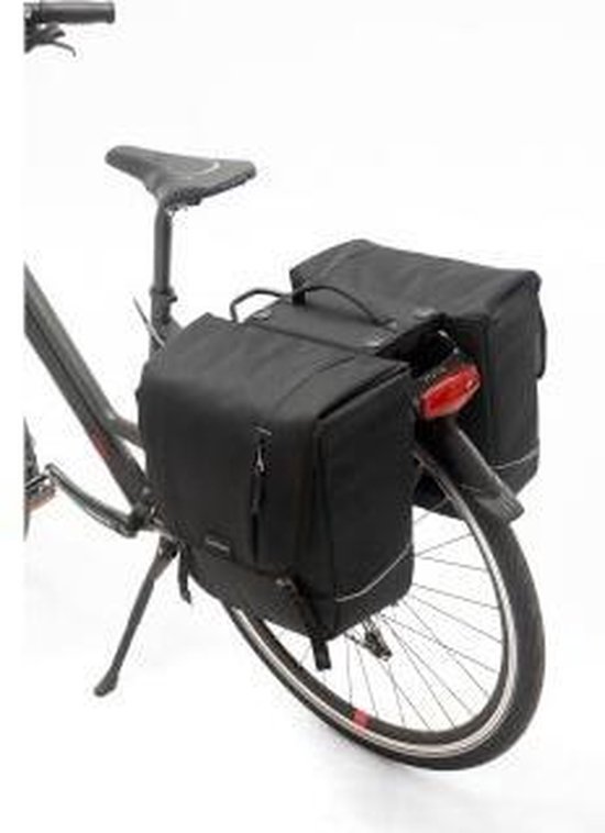 New Looxs Dubbele Fietstas Nova Rt 32 Liter - Zwart
