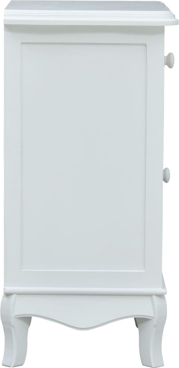 Vidaxl Nachtkastje 40x30x62 Cm Mdf Wit En - Grijs