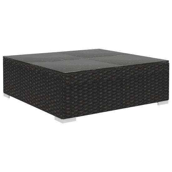 Vidaxl 8-delige Loungeset Met Kussens Poly Rattan - Zwart