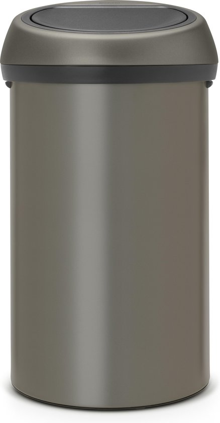 Brabantia Touch Bin Afvalemmer - 60 Liter - Platinum