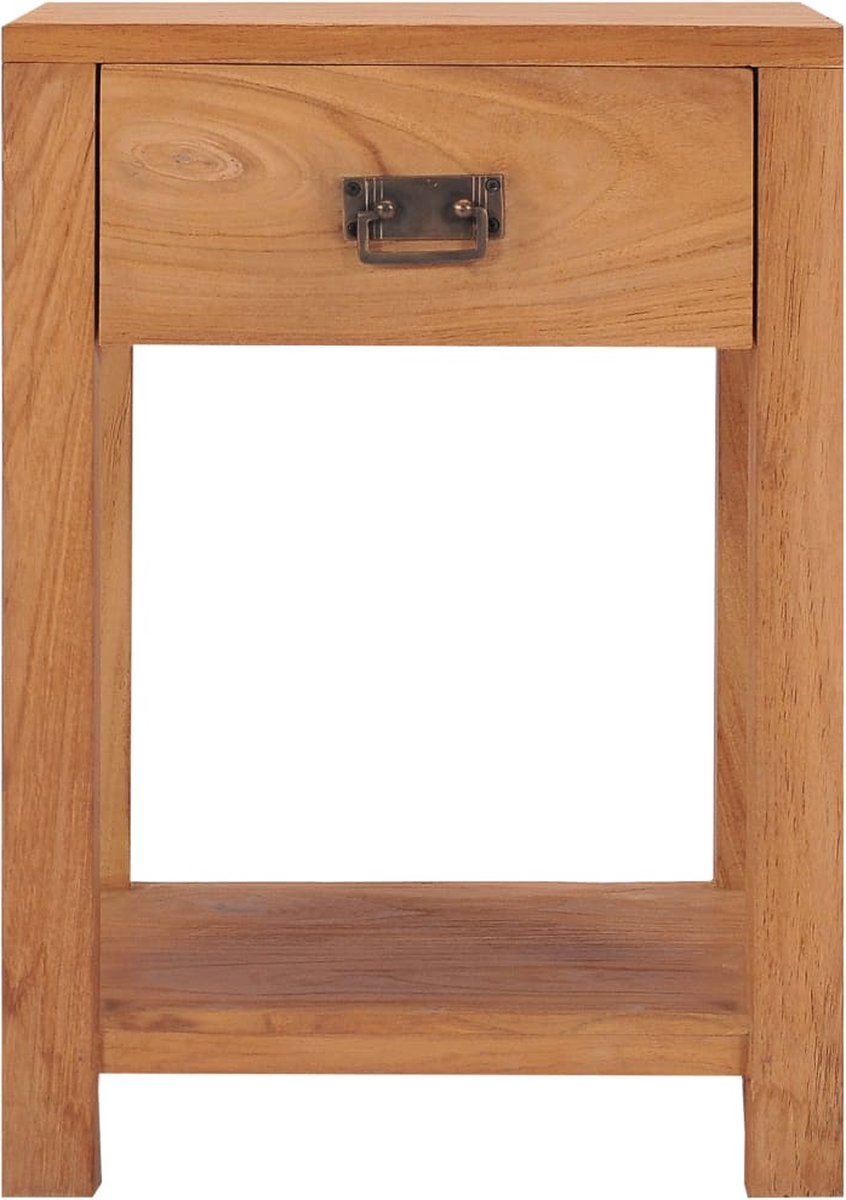Vidaxl Nachtkastje 35x35x50 Cm Massief Teakhout - Bruin