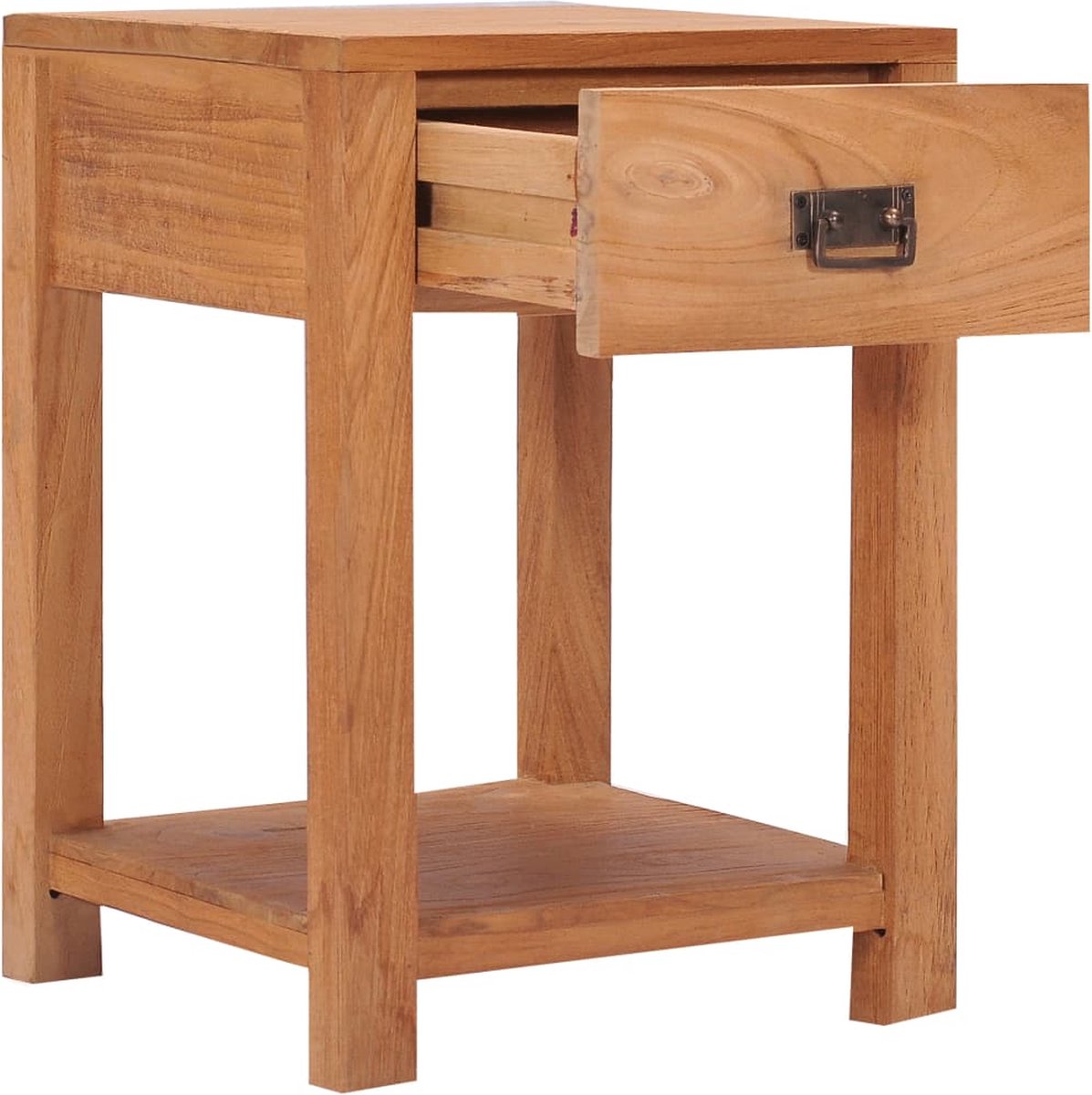 Vidaxl Nachtkastje 35x35x50 Cm Massief Teakhout - Bruin