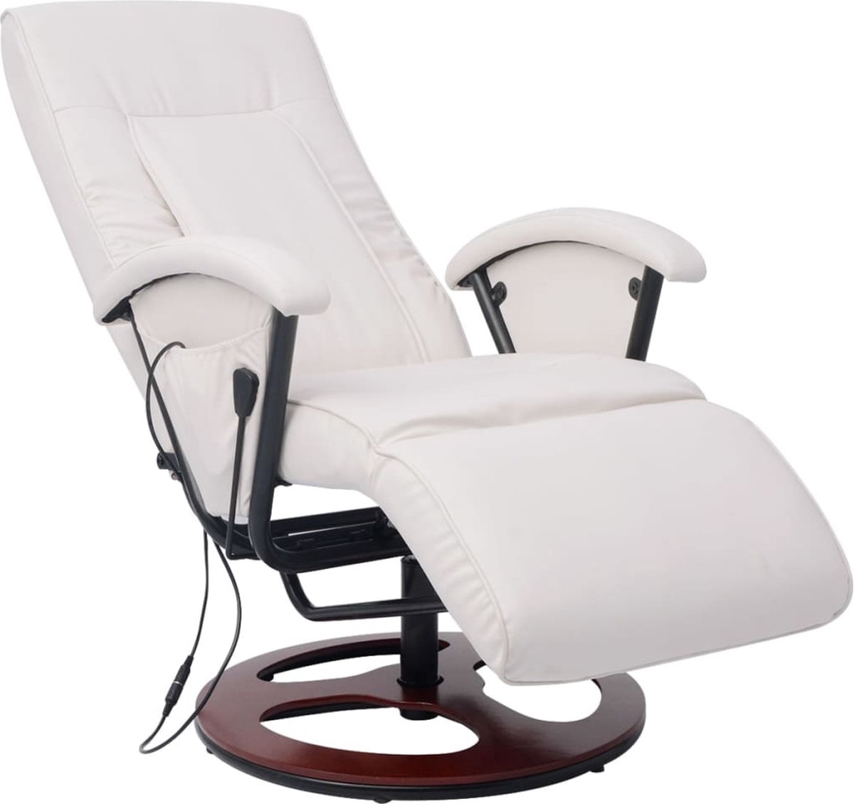 Vidaxl Shiatsu Massagestoel Kunstleer - Wit