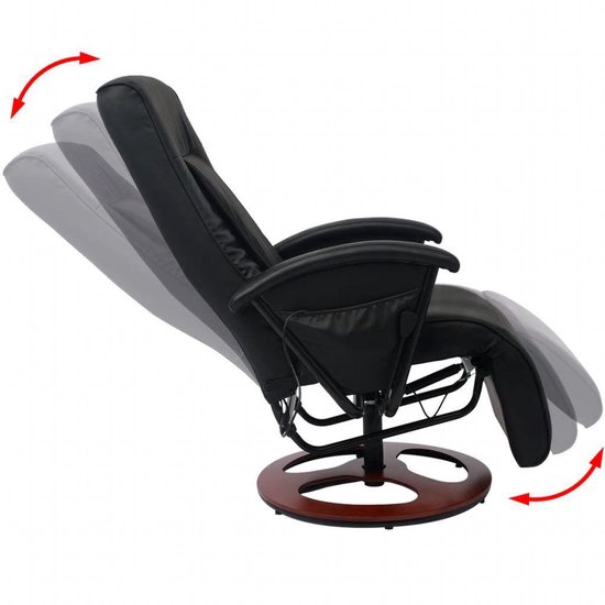 Vidaxl Shiatsu Massagestoel Kunstleer - Zwart