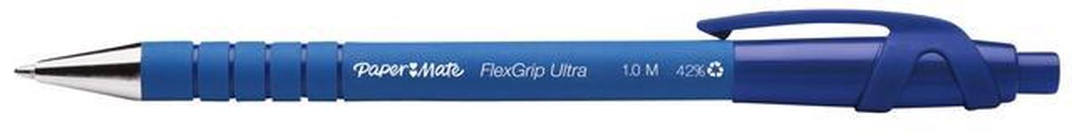 Paper Mate Balpen Flexgrip Ultra Rt Medium, Blister Van 5 Stuks, - Blauw