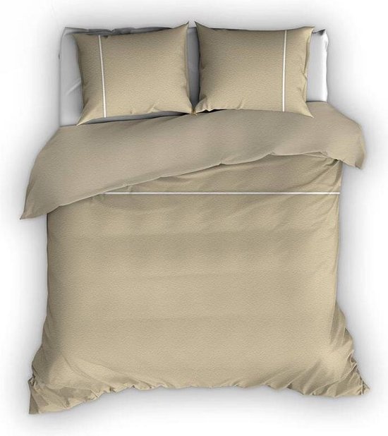 Romanette Duchesse Flanel Dekbedovertrek - 1-persoons (140x200/220 Cm + 1 Sloop) - Beige