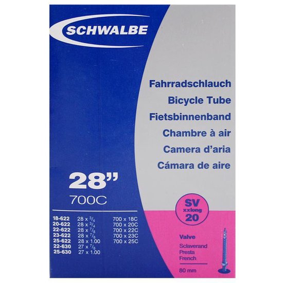 Schwalbe Binnenband 27/28 X 0.75/1.00 (18/25-622/630) Fv 80 Mm - Zwart