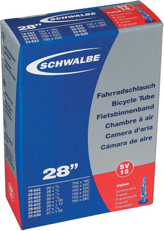 Schwalbe Binnenband 27/28 X 0.75/1.00 (18/25-622/630) Fv 80 Mm - Zwart