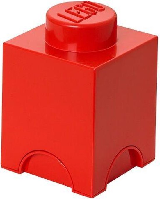 Lego Brick 1 Opbergbox - - Rood