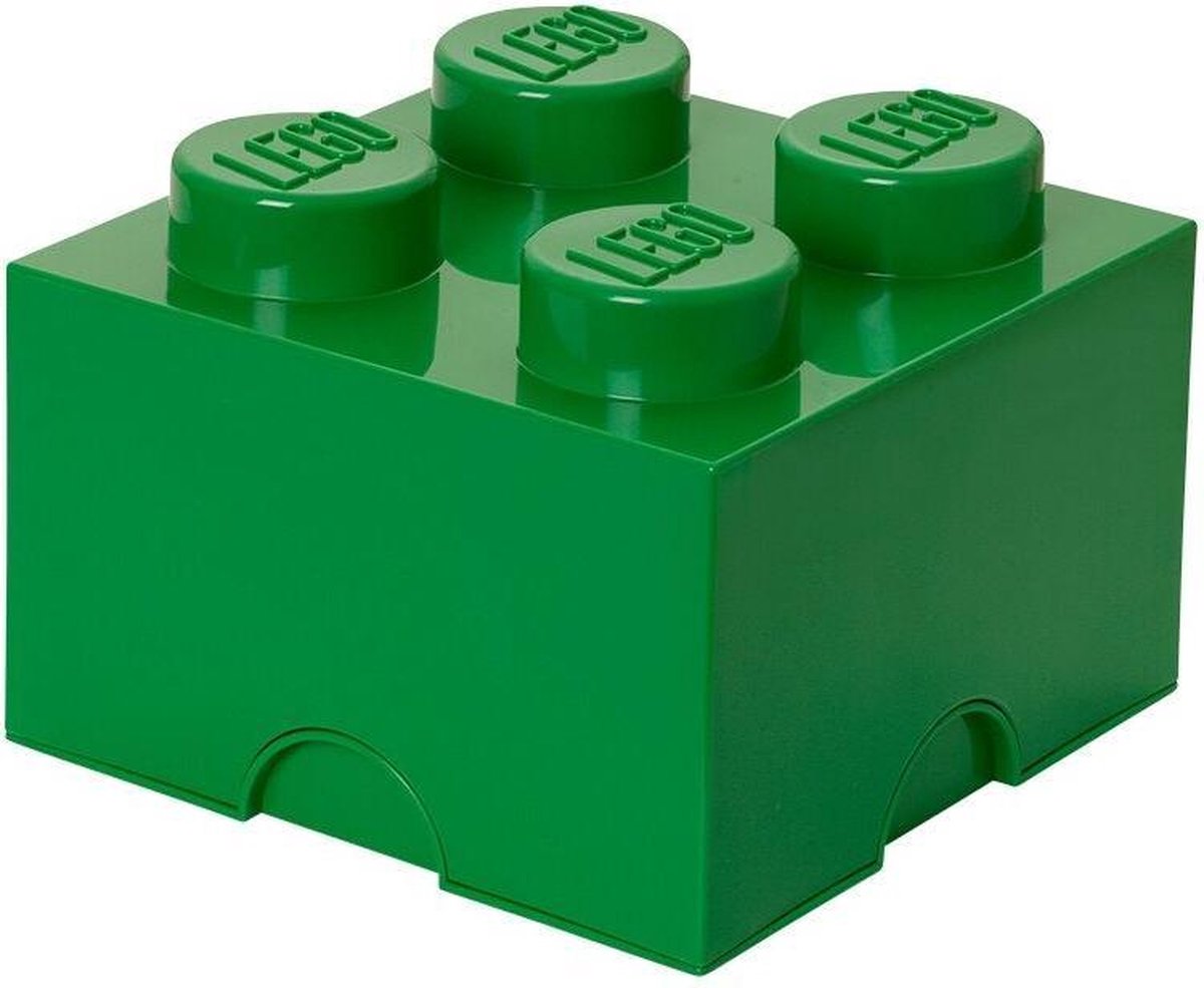 Lego Brick 4 Opbergbox - Donker - Groen