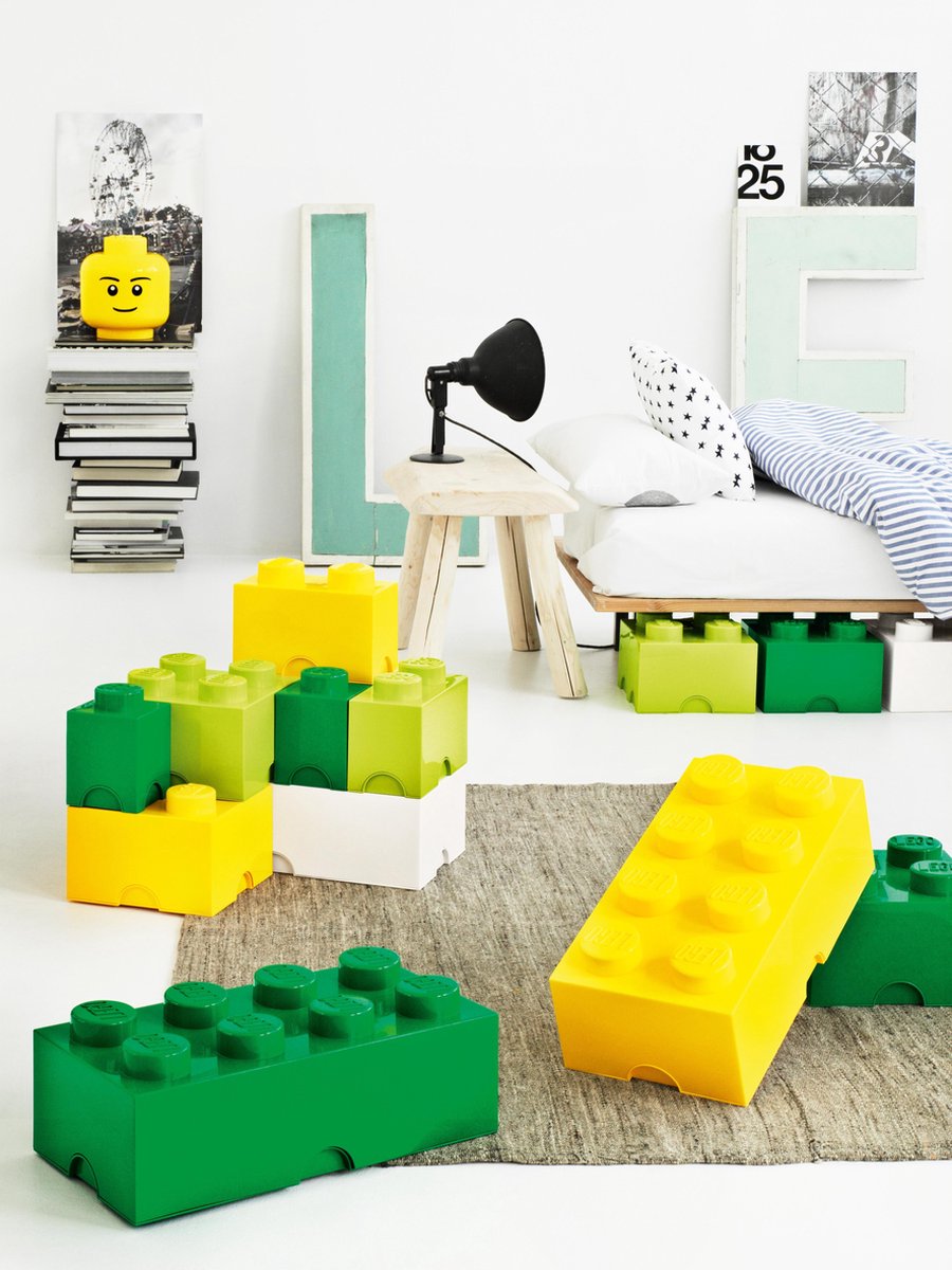 Lego Brick 4 Opbergbox - Donker - Groen
